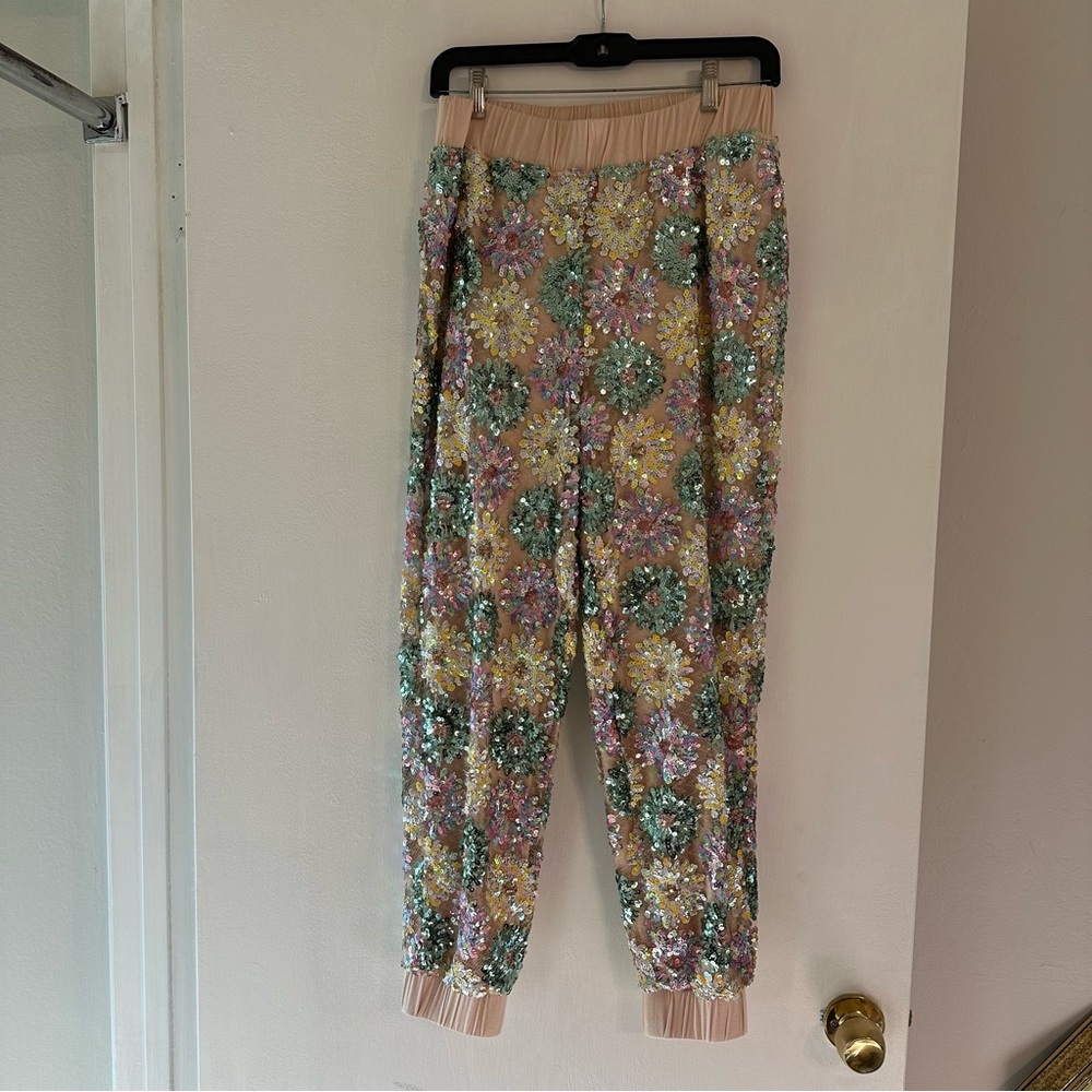 Eva Franco sequin joggers from Anthropologie